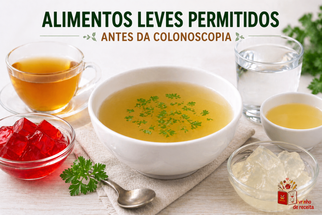 O que pode comer antes da colonoscopia? Guia completo O que pode comer antes da colonoscopia? Guia completo - Fonte: Imagem gerada por IA (DALL·E / ChatGPT)