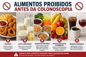 O Que Não Pode Comer Colonoscopia: Evite Erros Evitar alimentos inadequados é essencial para garantir um exame eficaz - Fonte: Imagem gerada por IA (DALL·E / ChatGPT)