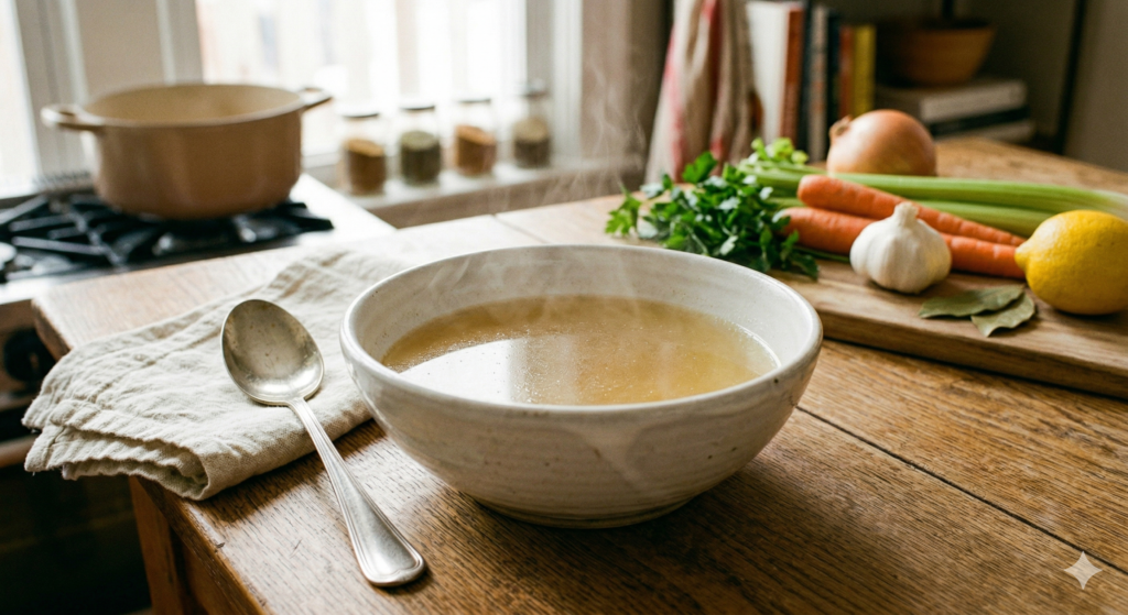 Receita de Caldo Para Quem Vai Fazer Colonoscopia Seguro Receita de Caldo Para Quem Vai Fazer Colonoscopia Seguro - Fonte: Imagem gerada por IA / Gemini