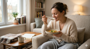 Receita de Caldo Para Quem Vai Fazer Colonoscopia Seguro consumo de caldo leve durante preparo para colonoscopia - Fonte: Imagem gerada por IA / Gemini