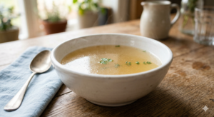 Receita de Caldo Para Quem Vai Fazer Colonoscopia Seguro receita de caldo para quem vai fazer colonoscopia leve e coado - Fonte: Imagem gerada por IA / Gemini