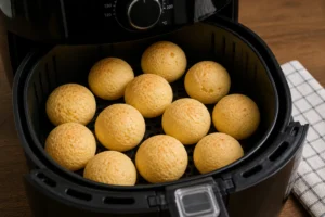 Como Assar Pão de Queijo na Airfryer Perfeito Preparo de pão de queijo na airfryer passo a passo - Fonte: Imagem gerada por IA (DALL·E / ChatGPT)