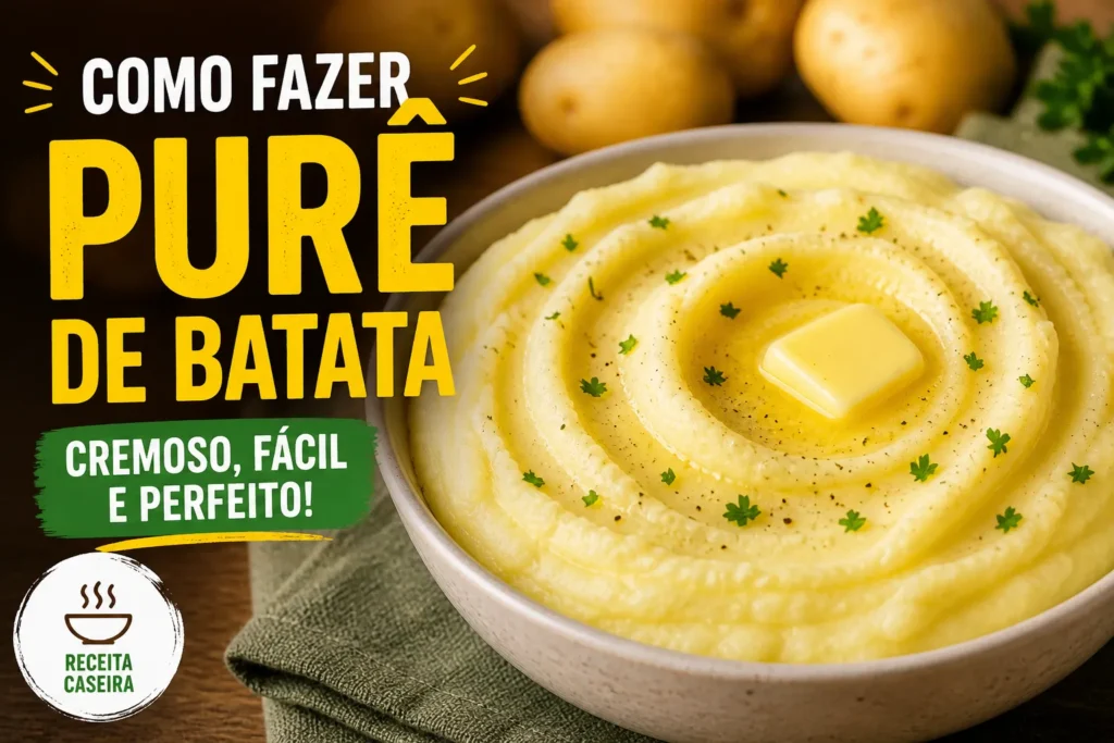 Como Fazer Purê de Batata Cremoso Perfeito Como Fazer Purê de Batata Cremoso Perfeito - Fonte: Imagem gerada por IA (DALL·E / ChatGPT)