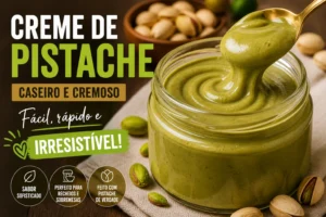 Sobremesa Fácil: Receitas Rápidas que Todos Amam! Creme Pistache Caseiro Cremoso e Irresistível - Fonte: Imagem gerada por IA (DALL·E / ChatGPT)