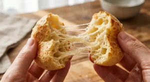 Pão de Queijo Vegano Inesquecível: Sem Lactose! O segredo da textura perfeita: uma casquinha crocante por fora que esconde um miolo incrivelmente macio e elástico. - Fonte: Imagem gerada por IA / Gemini