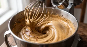 Receita de Capuccino Caseiro Cremoso Feito em Minutos O ponto ideal da receita de capuccino caseiro na batedeira é quando a mistura fica firme e clara.