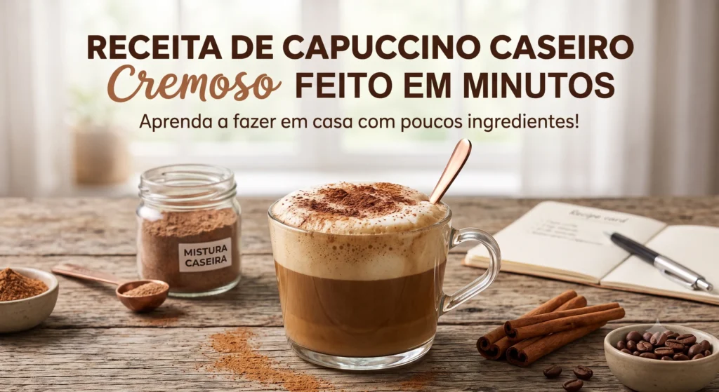 Receita de Capuccino Caseiro Cremoso Feito em Minutos Receita de Capuccino Caseiro Cremoso Feito em Minutos